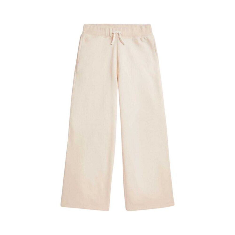 Ralph Lauren Girls Polo Fleece Wide Leg Sweatpants / Cream